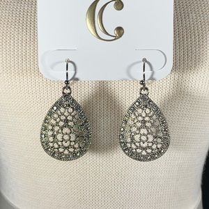 Charming Charlie Vintage Silver Drop Earrings